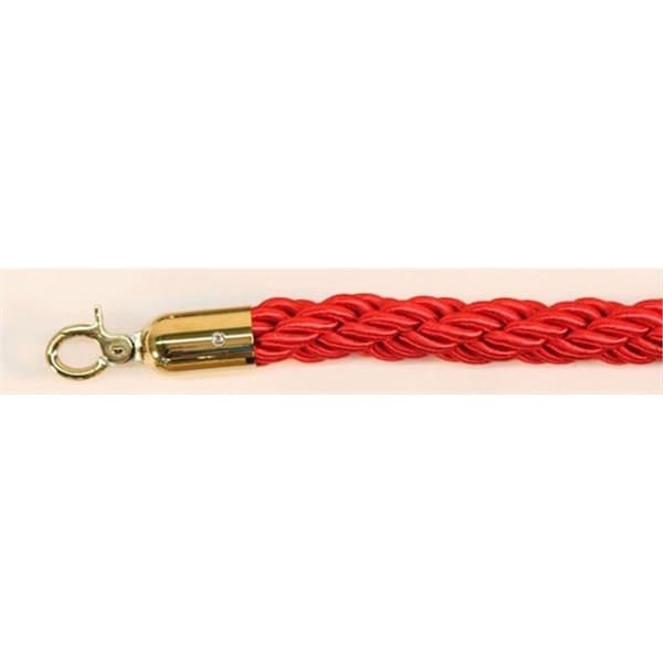 Vic Crowd Control VIP Crowd Control 72 in. Braided Rope with Gold Hook - Red VI586123 - main